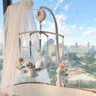 لعبة المهد الموسيقية الفاخرة على شكل دب - أزرق