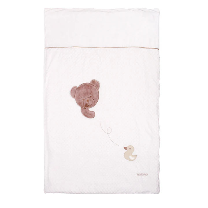 Popo Bear & Duck Elegant Blanket For All Seasons 0-6 Years - White & Brown