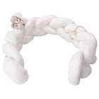 3D Bear Braided Crib Bumper - Beige