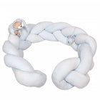 3D Bear Braided Crib Bumper - Blue