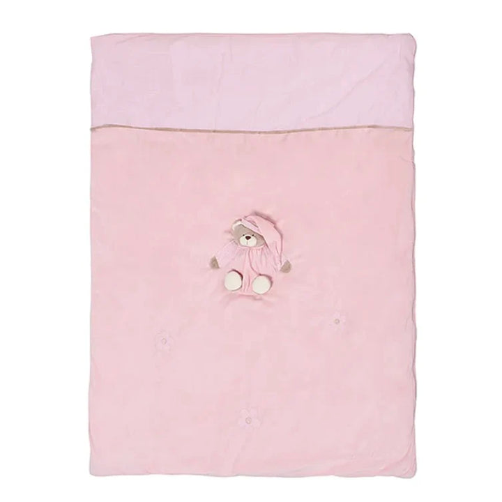 3D Bear Elegant Blanket For All Seasons 0-6 Years - Pink