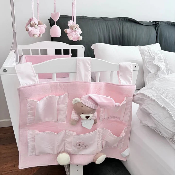 Bear 5 Pocket Nursery Organiser - Pink