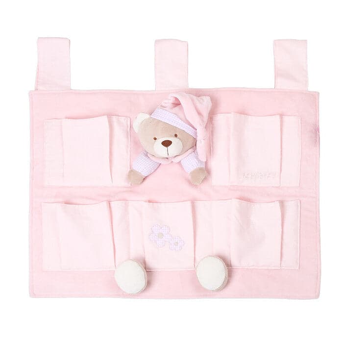 Bear 5 Pocket Nursery Organiser - Pink