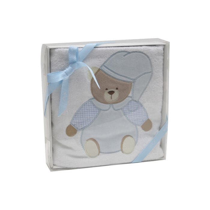 Bear Baby Towel - Blue