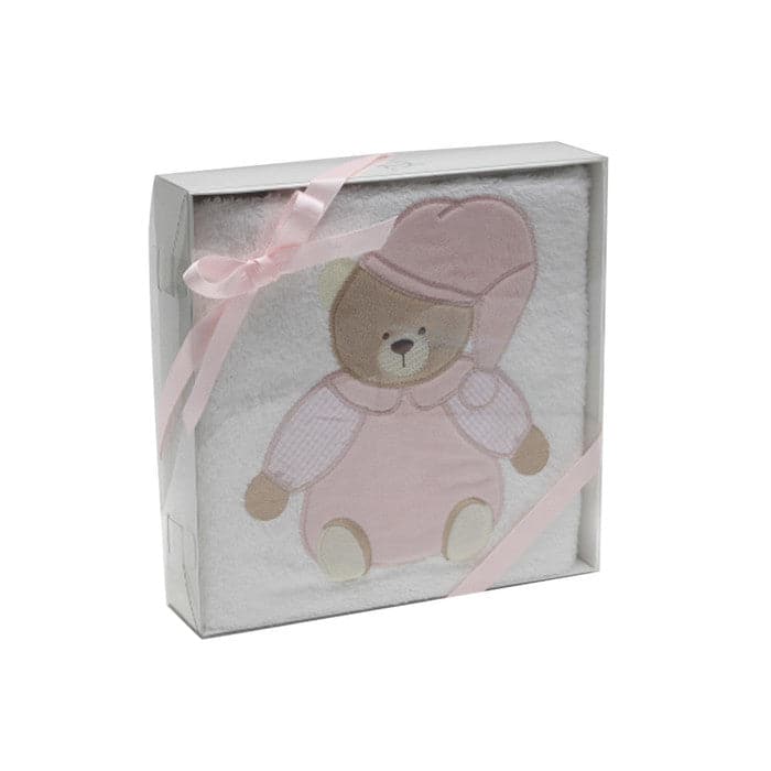 Bear Baby Towel - Pink