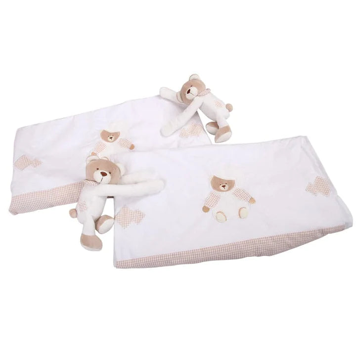 Bear Curtain with 2 Bear Sets - Beige