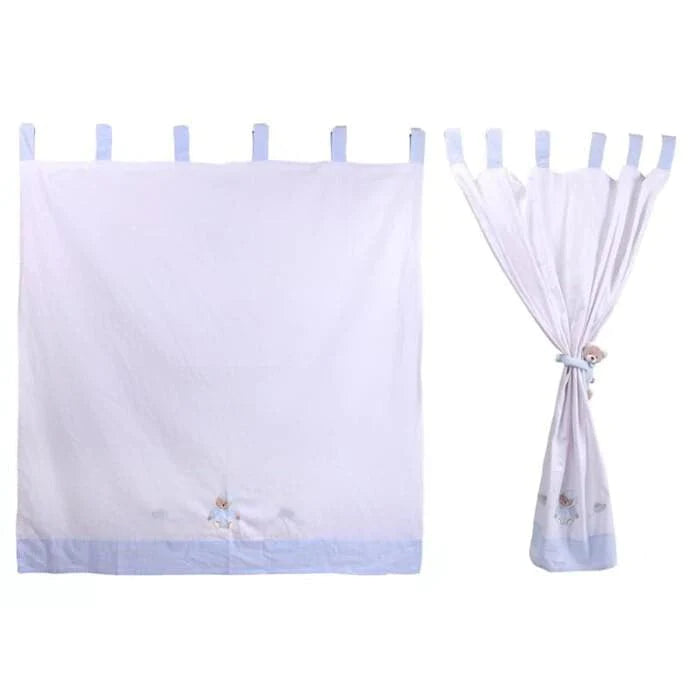 Bear Curtain with 2 Bear Sets - Blue