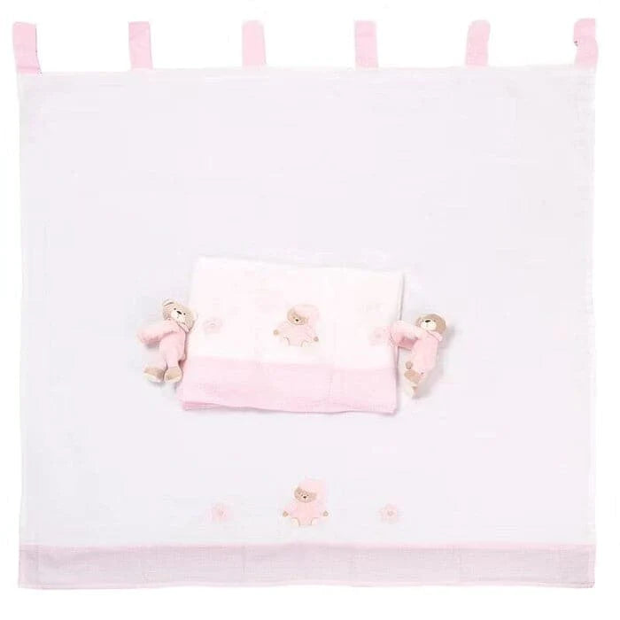 Bear Curtain with 2 Bear Sets - Pink