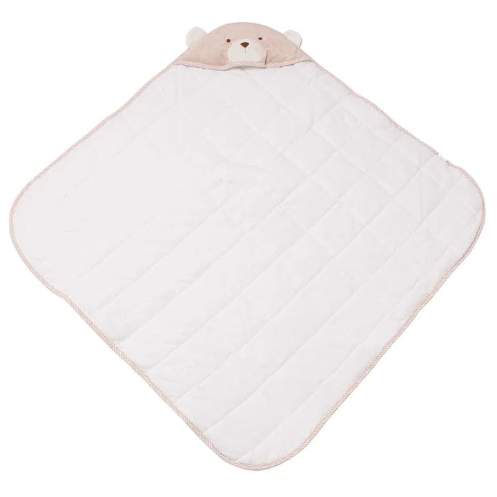 Bear Hooded Swaddling Blanket - Beige