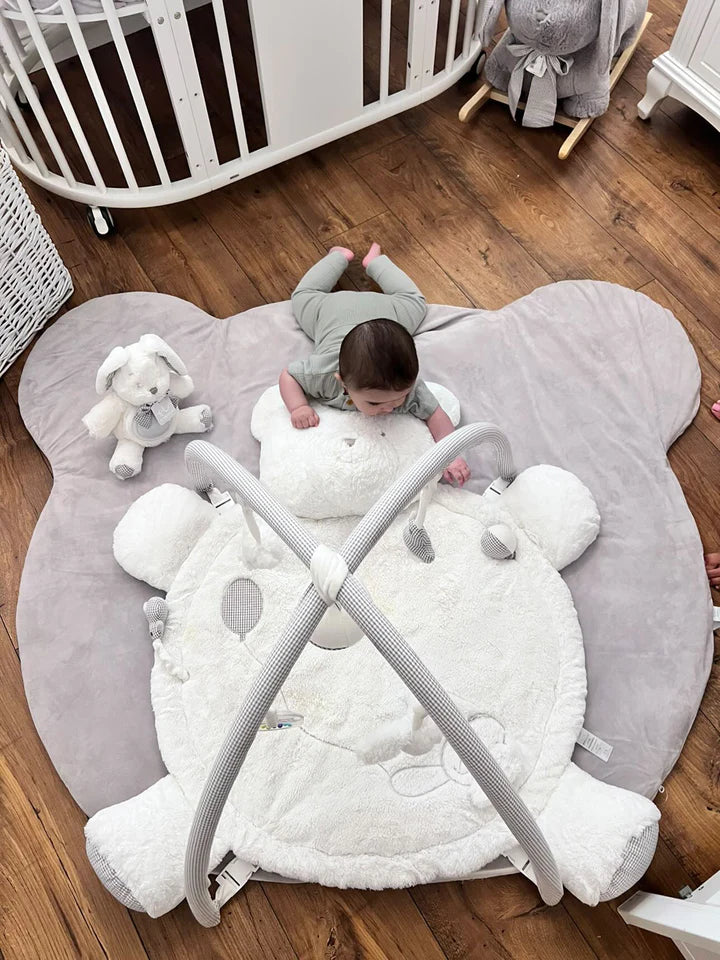 Bear Playmat - White & Grey