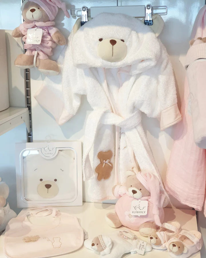 Classic Bear Bathrobe Towel - Pink