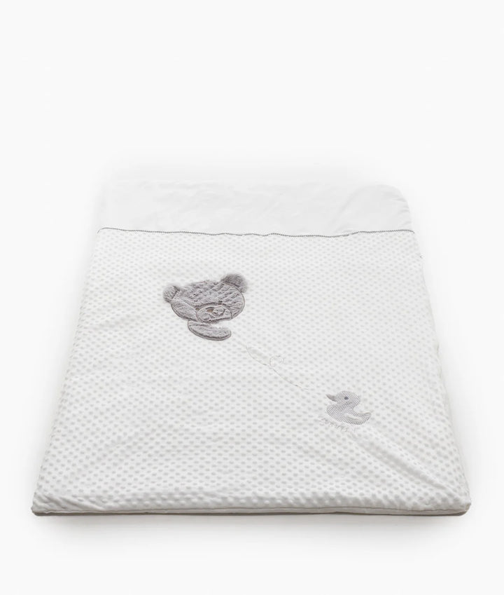 Popo Bear & Duck Elegant Dotted Blanket For All Seasons 0-6 Years - white
