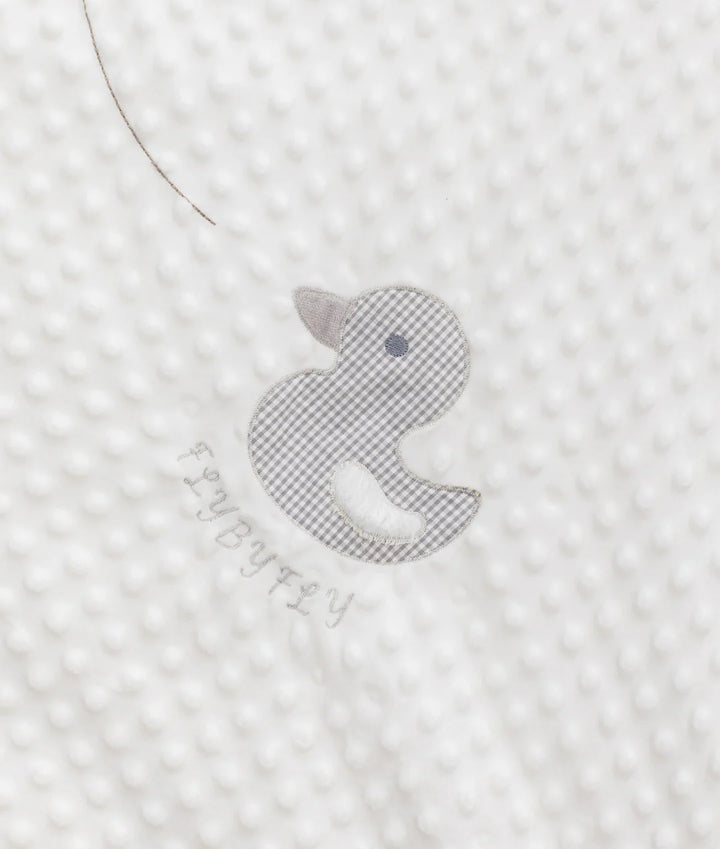 Popo Bear & Duck Elegant Dotted Blanket For All Seasons 0-6 Years - white