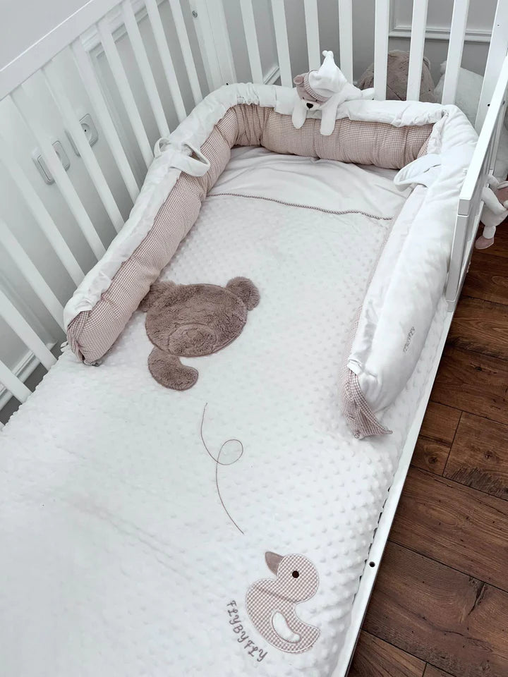 Popo Multifunctional Baby Nest - White & Brown