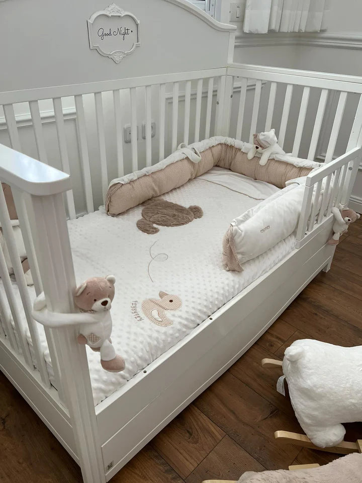 Popo Multifunctional Baby Nest - White & Brown