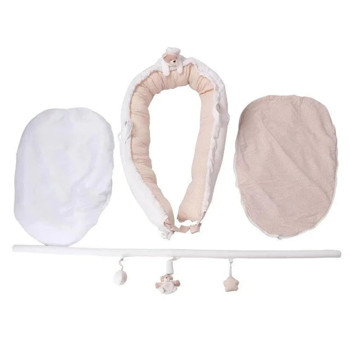 Popo Multifunctional Baby Nest - White & Brown