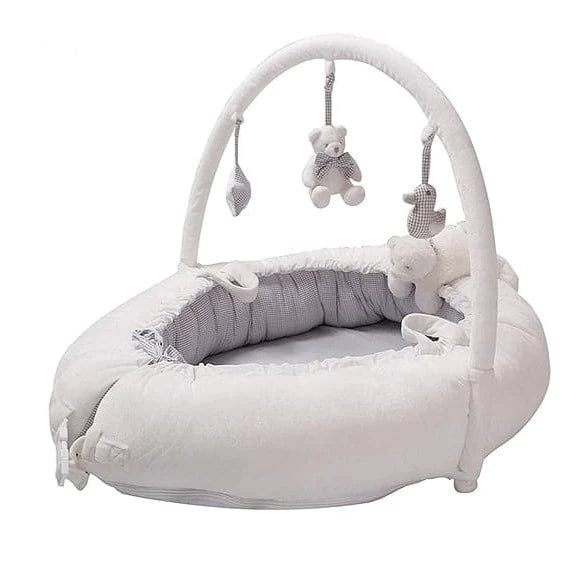 Popo Multifunctional Baby Nest - White & Grey