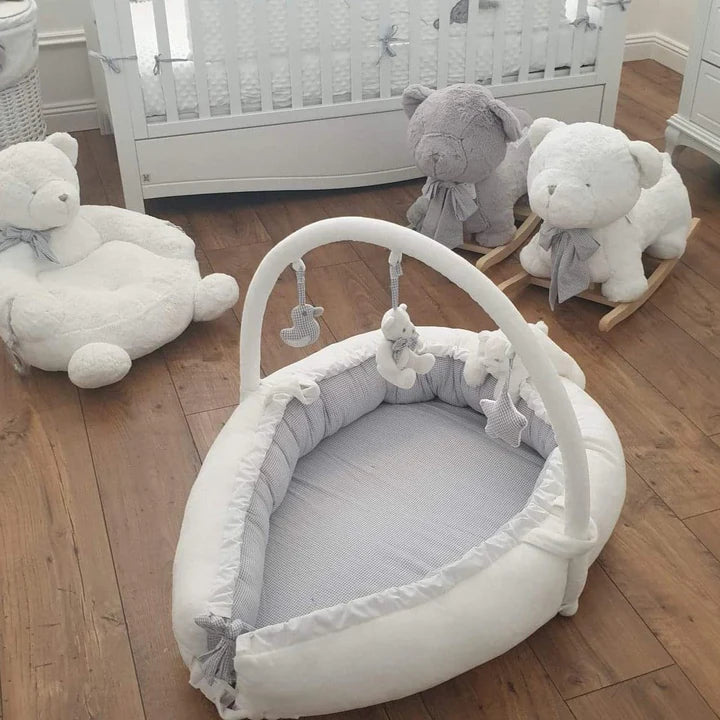 Popo Multifunctional Baby Nest - White & Grey