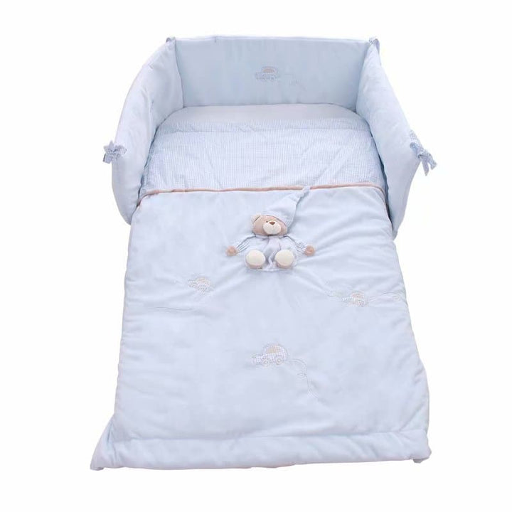 QUILT & BUMPER & BED COVER - Blue