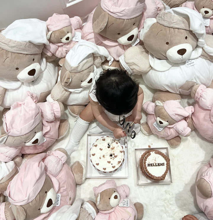 Round Teddy Bear 30cm - Beige