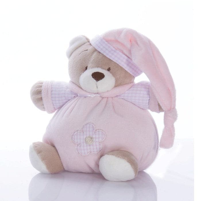 Round Teddy Bear 30cm - Pink