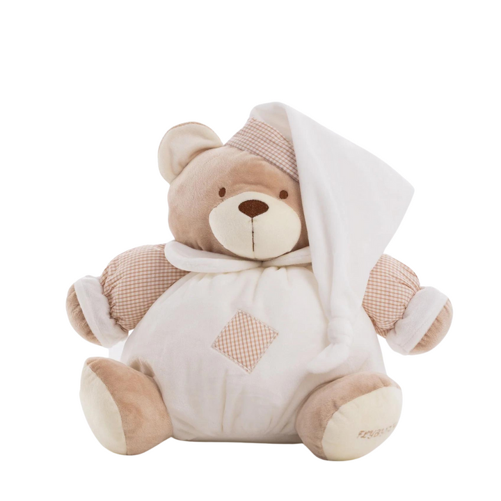 Round Teddy Bear 30cm - Beige