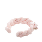 3D Bear Braided Crib Bumper - Pink