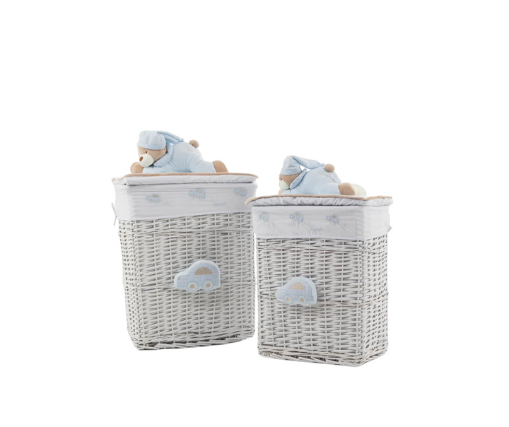 Bear Square Storage Basket - Blue