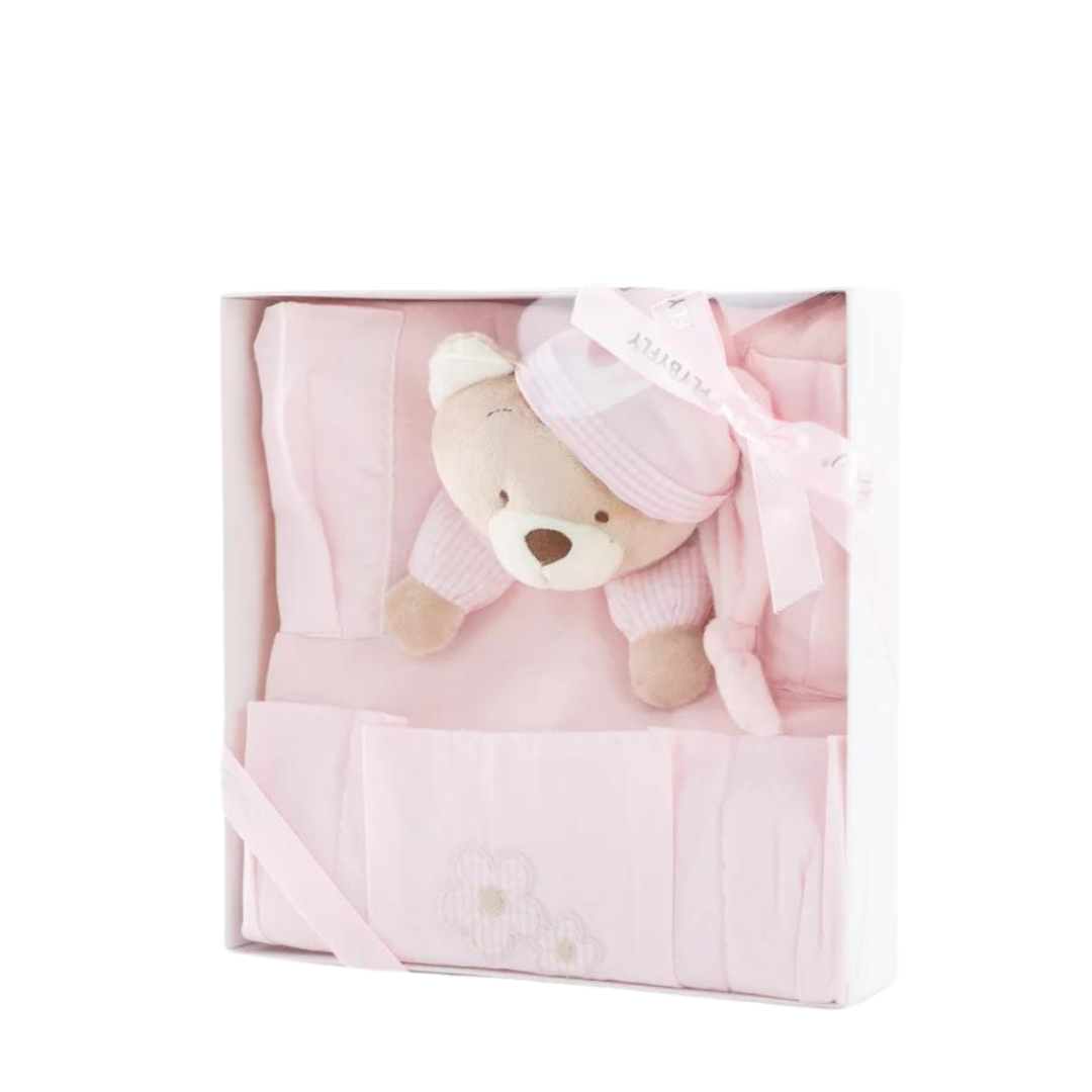 Bear 5 Pocket Nursery Organiser - Pink