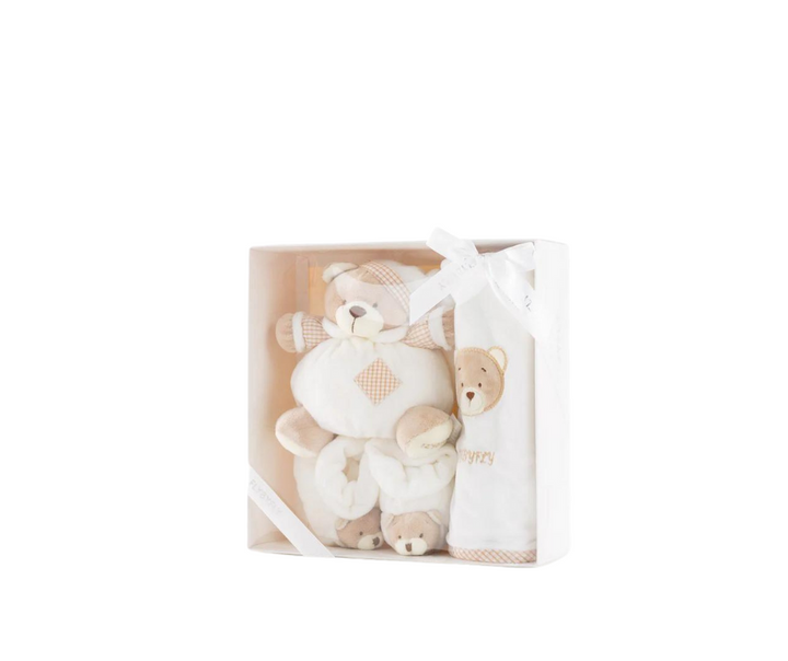 3 IN 1 BABY SET (BEAR/SHOE/BLANKET) - Beige