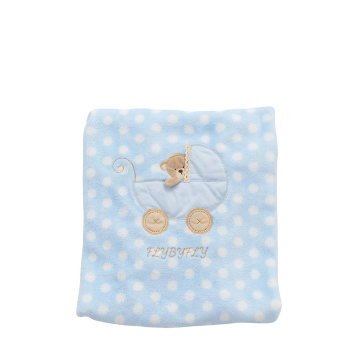 Dotted Blanket For Cribs & Strollers - Blue