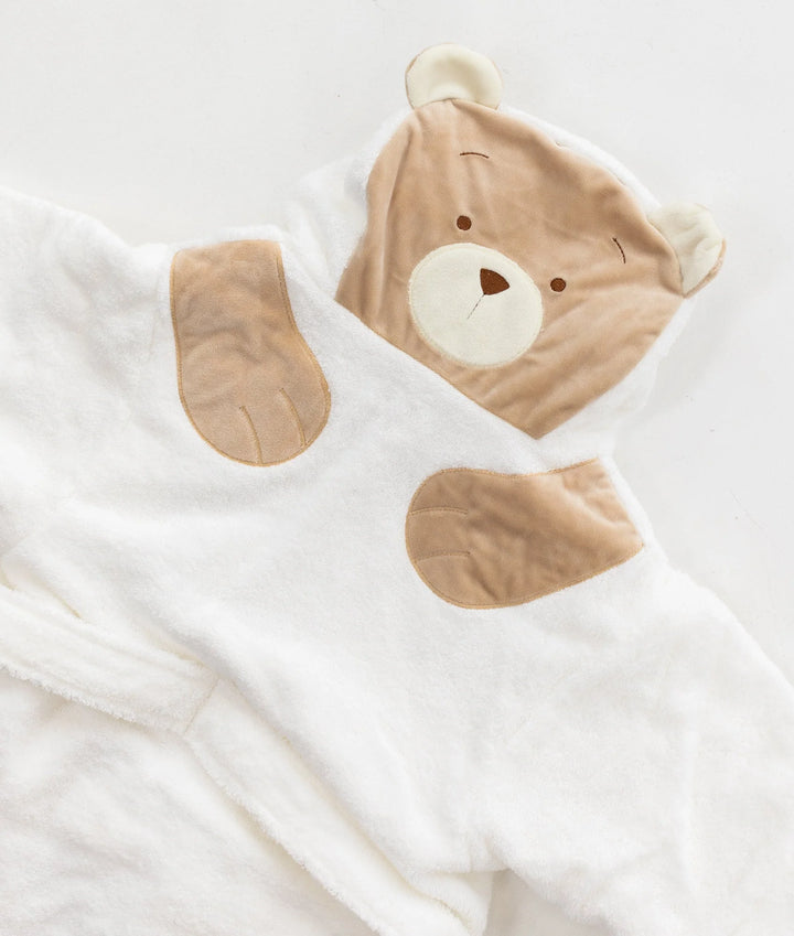 Double Layer Bear Bathrobe Towel - Beige