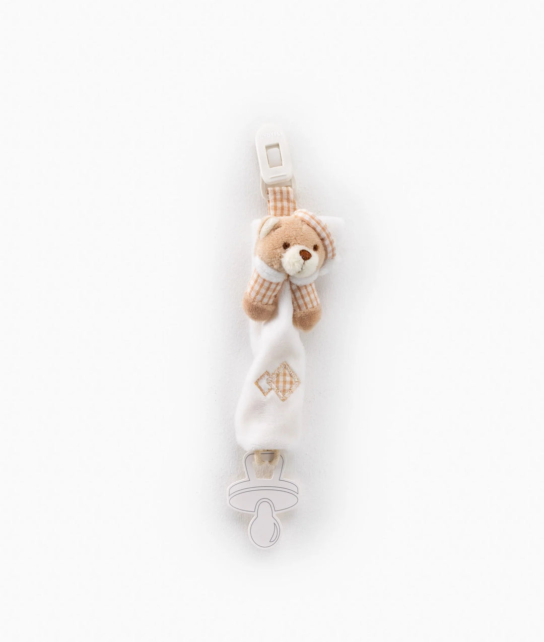 Bear Security Hand Puppet & Pacifier Clip Gift Set - Beige