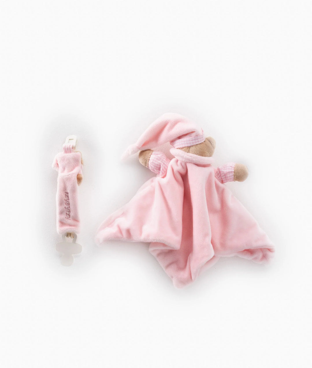 Bear Security Hand Puppet & Pacifier Clip Gift Set - Pink