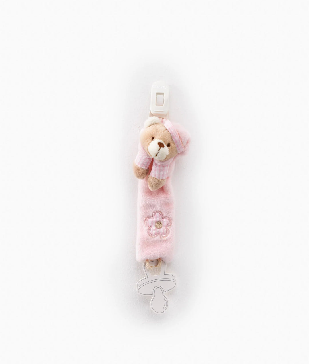 Bear Security Hand Puppet & Pacifier Clip Gift Set - Pink