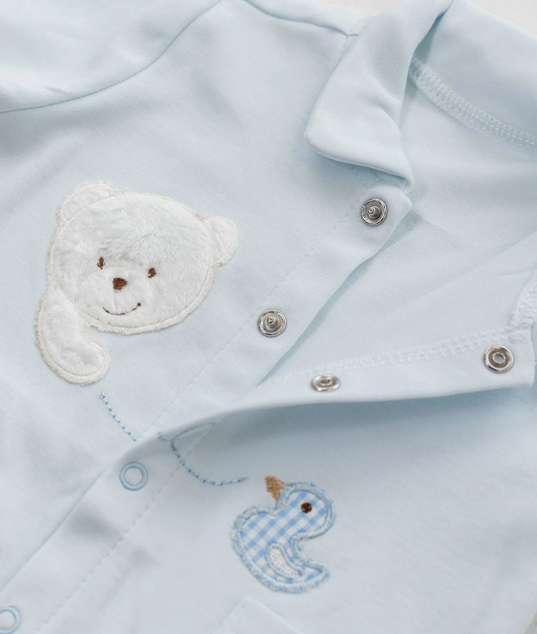 Classic Jumpsuit + 3D Bear Hanger - Blue