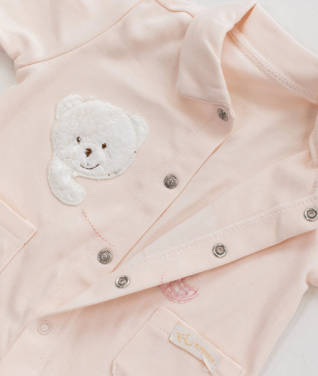 Classic Jumpsuit + 3D Bear Hanger - Pink