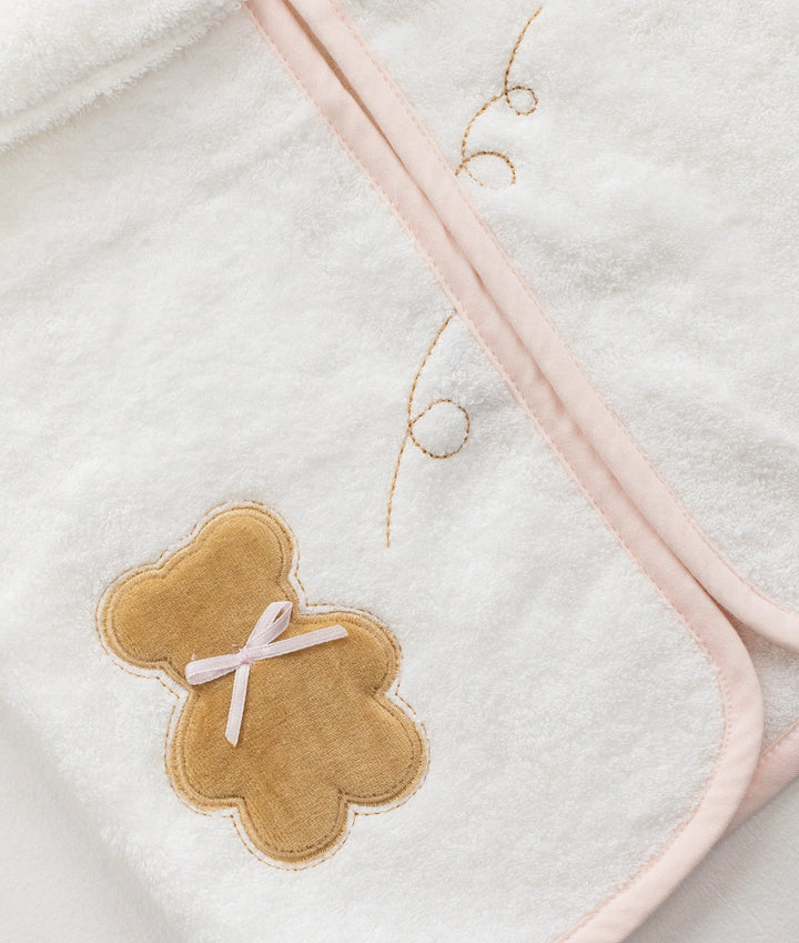 Classic Bear Bathrobe Towel - Pink