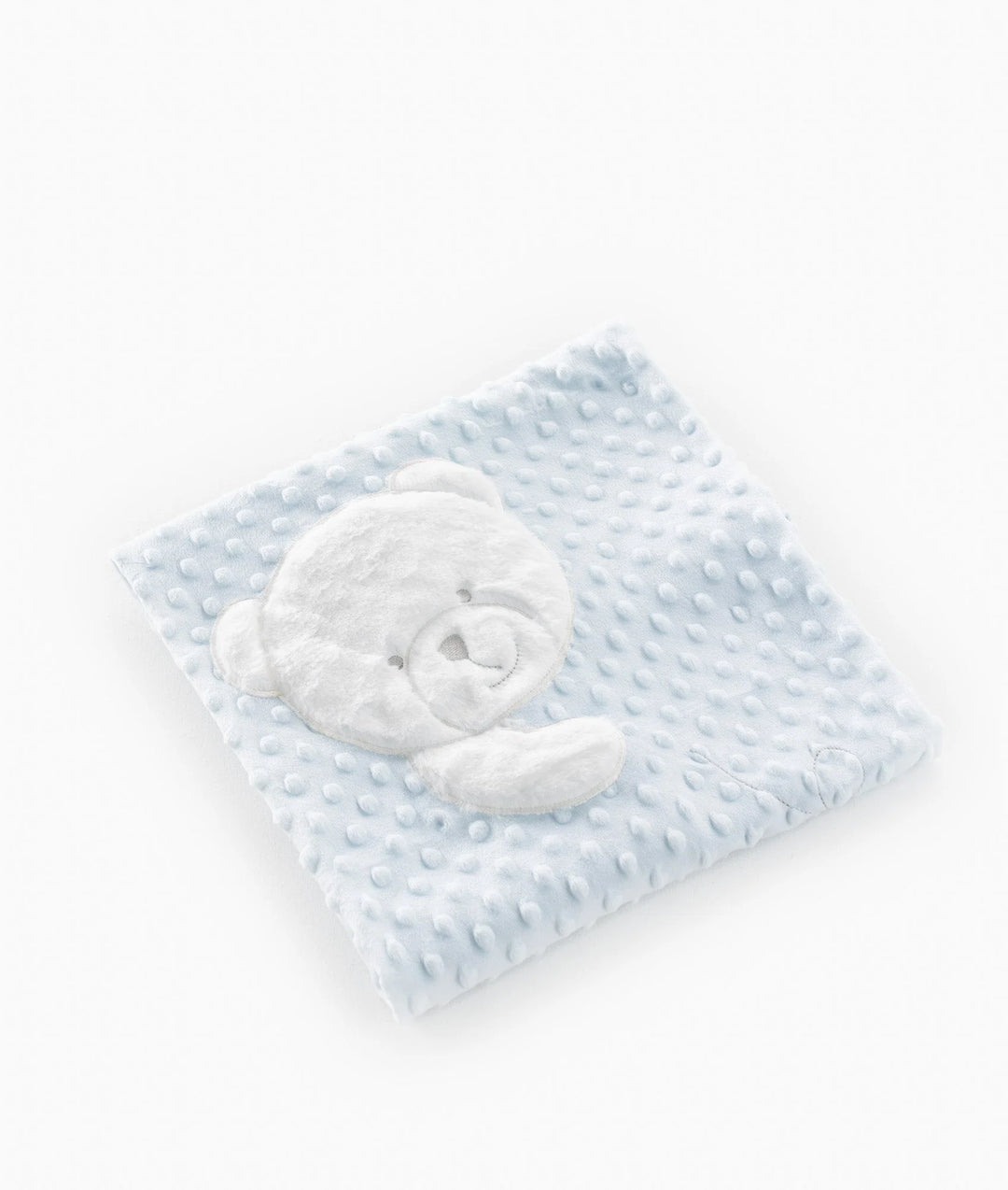 Bear & Duck Dotted Winter Blanket - Blue