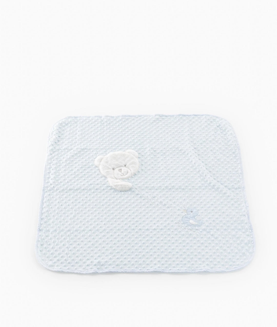 Bear & Duck Dotted Winter Blanket - Blue