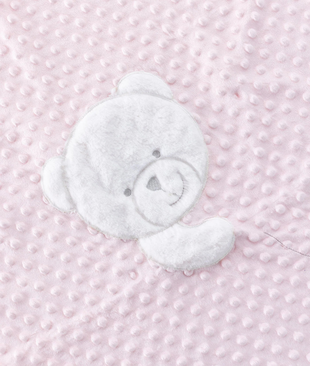 Bear & Duck Dotted Winter Blanket - Pink