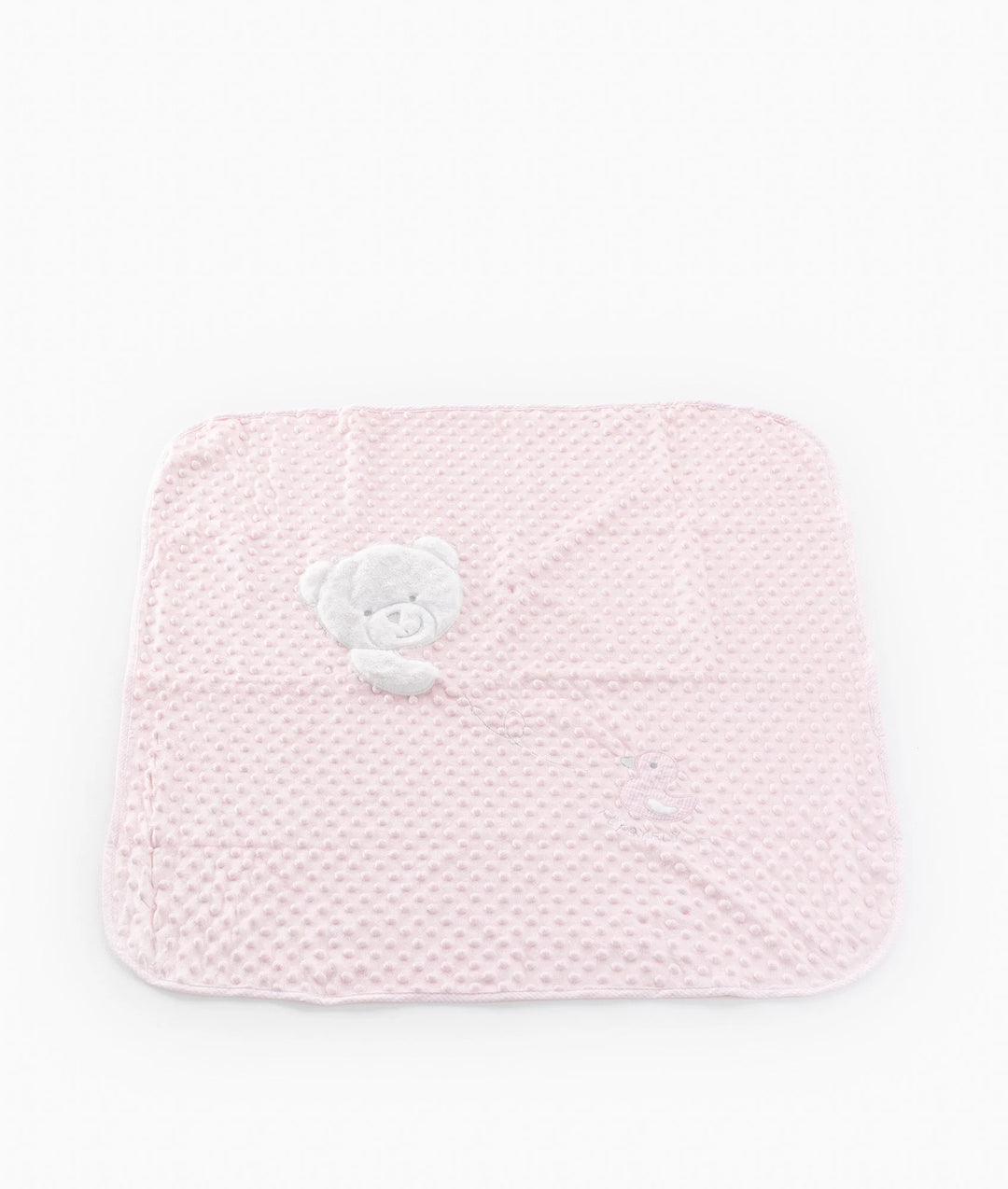 Bear & Duck Dotted Winter Blanket - Pink