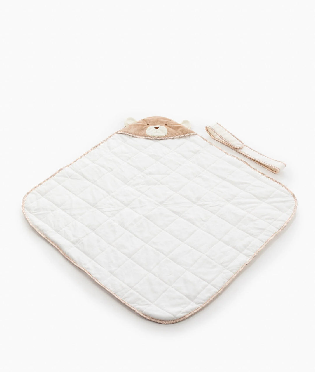 Bear Hooded Swaddling Blanket - Beige