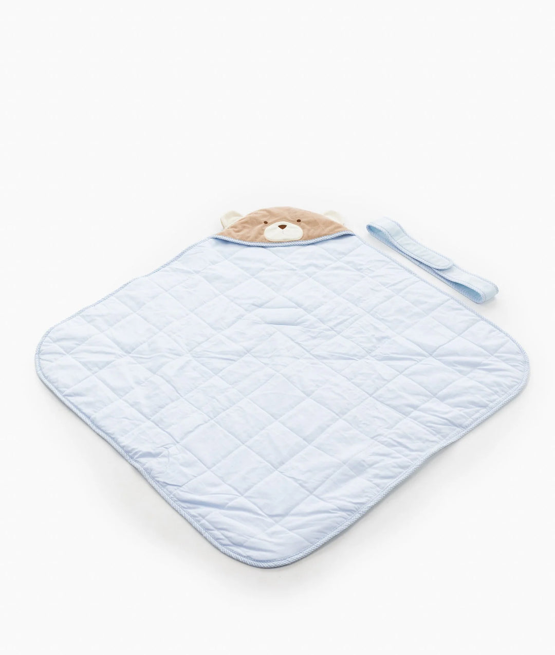 Bear Hooded Swaddling Blanket - Blue