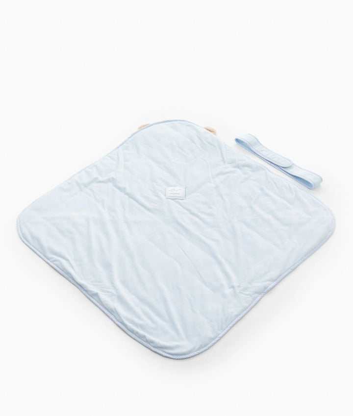 Bear Hooded Swaddling Blanket - Blue