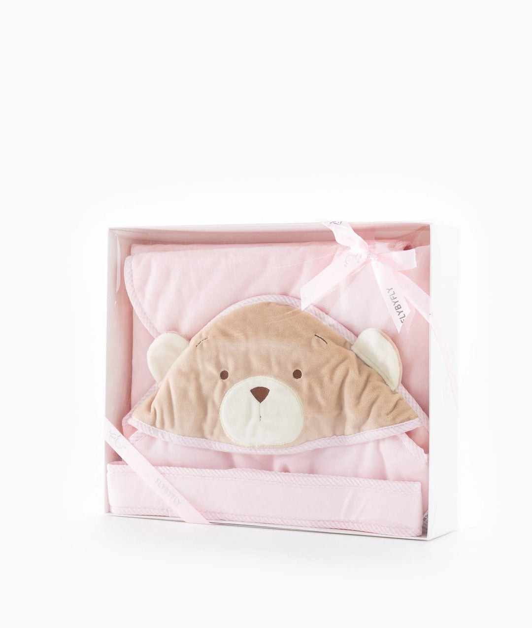 Bear Hooded Swaddling Blanket - Pink