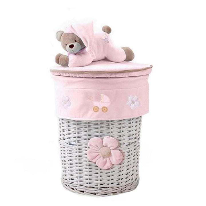 Bear Round Storage Basket - Pink