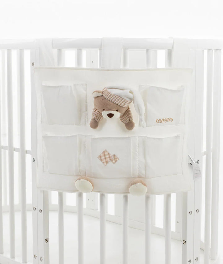 Bear 5 Pocket Nursery Organiser - Beige