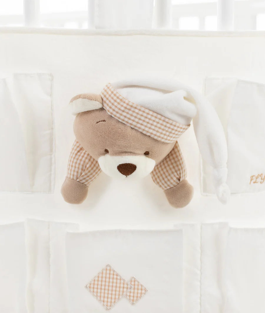 Bear 5 Pocket Nursery Organiser - Beige