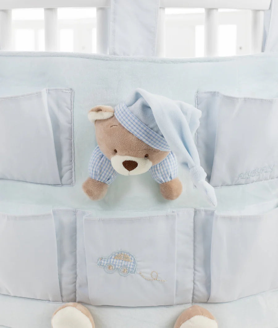 Bear 5 Pocket Nursery Organiser - Blue